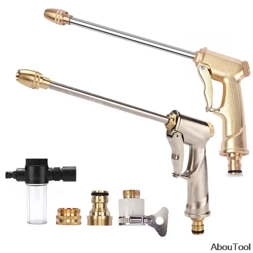 

2022JmtHigh Pressure Water Gun Adjustable Car Wash Lances Foam Gun Home Garden Irrigation Hidrolimpiadora Metal Sprinkler Hose N