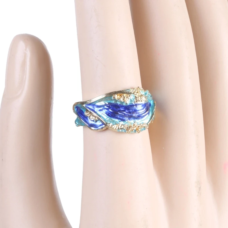 652F Кольцо дружбы Океанская волна Уникальные кольца Кольца для свиданий Стильные