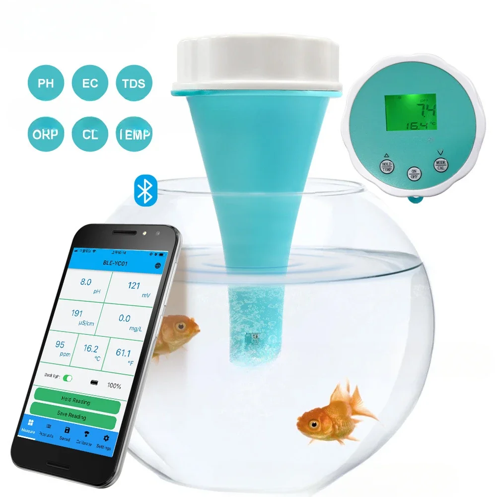 Приложение Bluetooth мониторинг качества воды в бассейне PH/EC/TDS/ORP/детектор