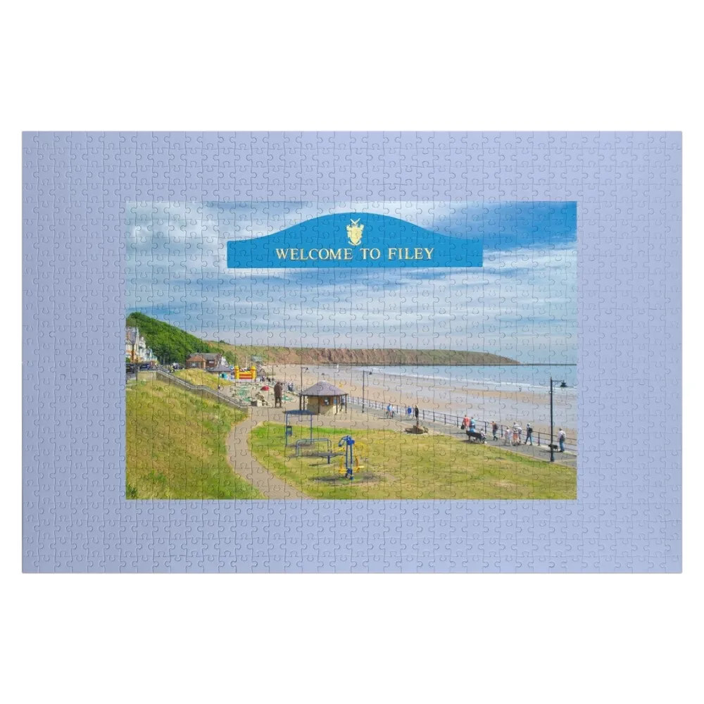 Добро пожаловать в пазл Filey деревянный для взрослых индивидуальный подарок детей
