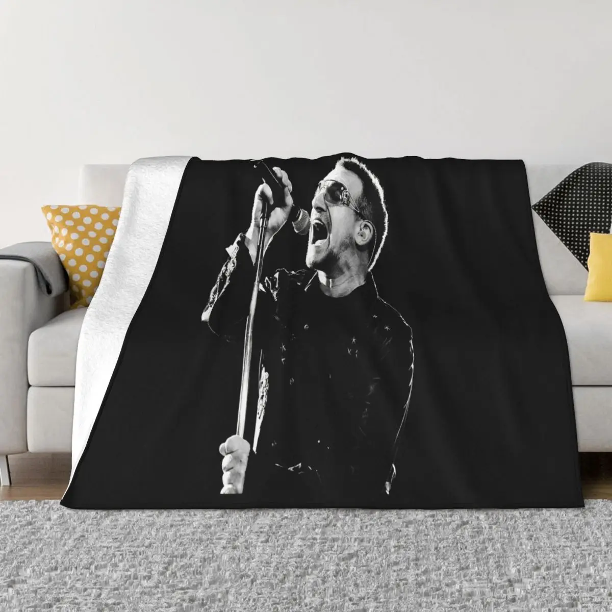 Мужское одеяло Bono U2 новинка 100 хлопок черные Fruit Of The Loom Kawaii продвижение