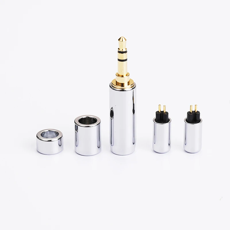 Aluminum alloy bright surface 4.4mm 3.5mm 2.5mm+splitter+slider+pin mmcx 0.78 ie400 ie80DIY headphone cable accessories