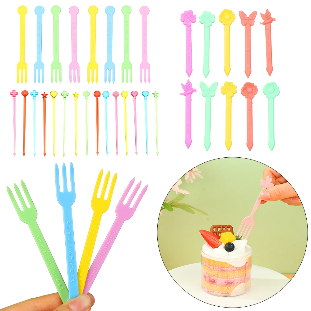 

1 Set Cat Claw Fruit Fork Cartoon Fruit Sign Car Tableware Forks Children Snack Cake Dessert Pick Toothpick Bento Accessories