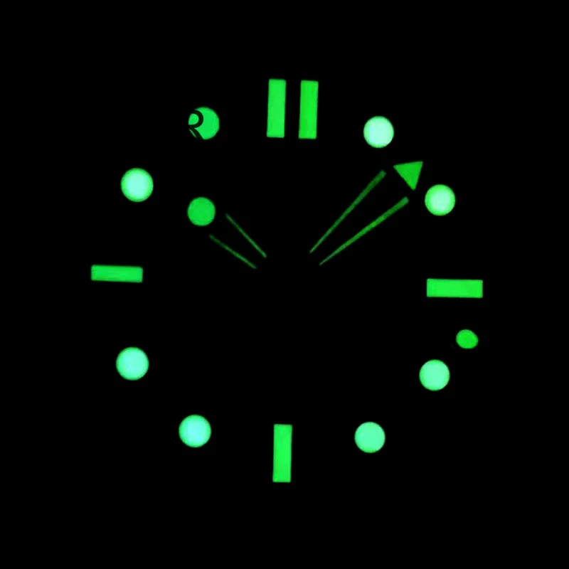 BLIGER New 31mm Watch Dial Black Green Blue White Fit NH35 NH36 ETA8215 Mingzhu2813 PT5000 Movement Green Luminous Date/No Date