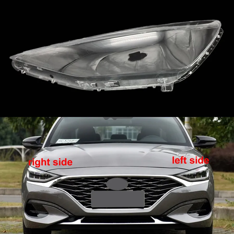 For Hyundai Lafesta 2018 2019 Front Headlamp Cover Transparent Mask Headlight Shell Lens Plexiglass Replace Original Lampshade