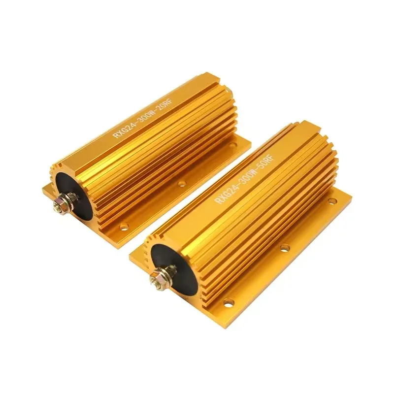 Фото RX24 100% НОВЫЙ 200W 300W 500W Резистор в золотом алюминиевом корпусе 0.1 ~ 10K 0.15 0.2 0.5 1 2 4 6 8 10 15 20 100 №3