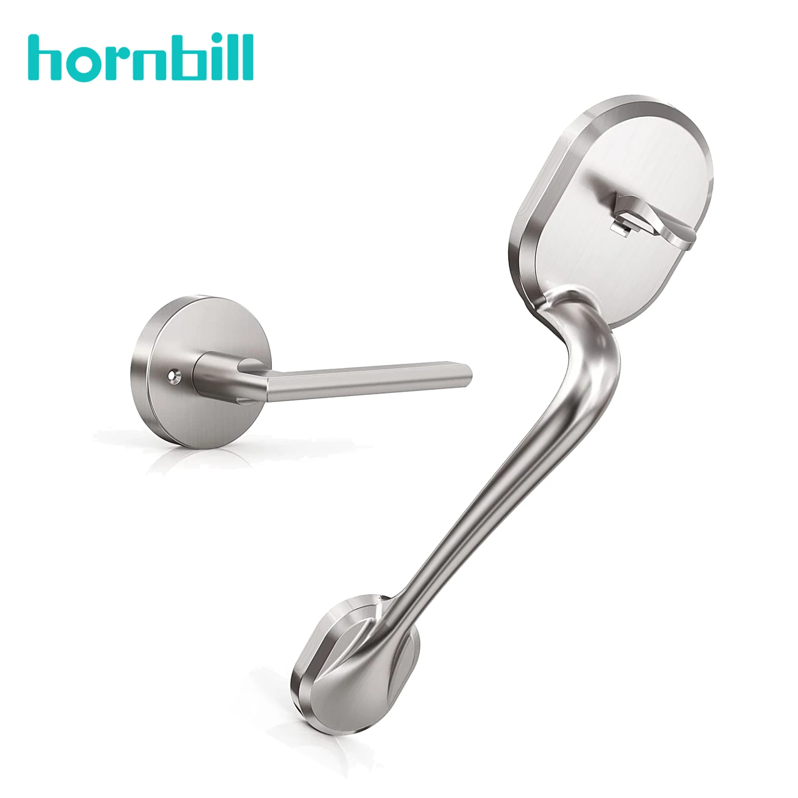 

Набор ручек Hornbill для входной межкомнатной двери, улучшенные ручки с большими пальцами для защиты дома, гостиницы