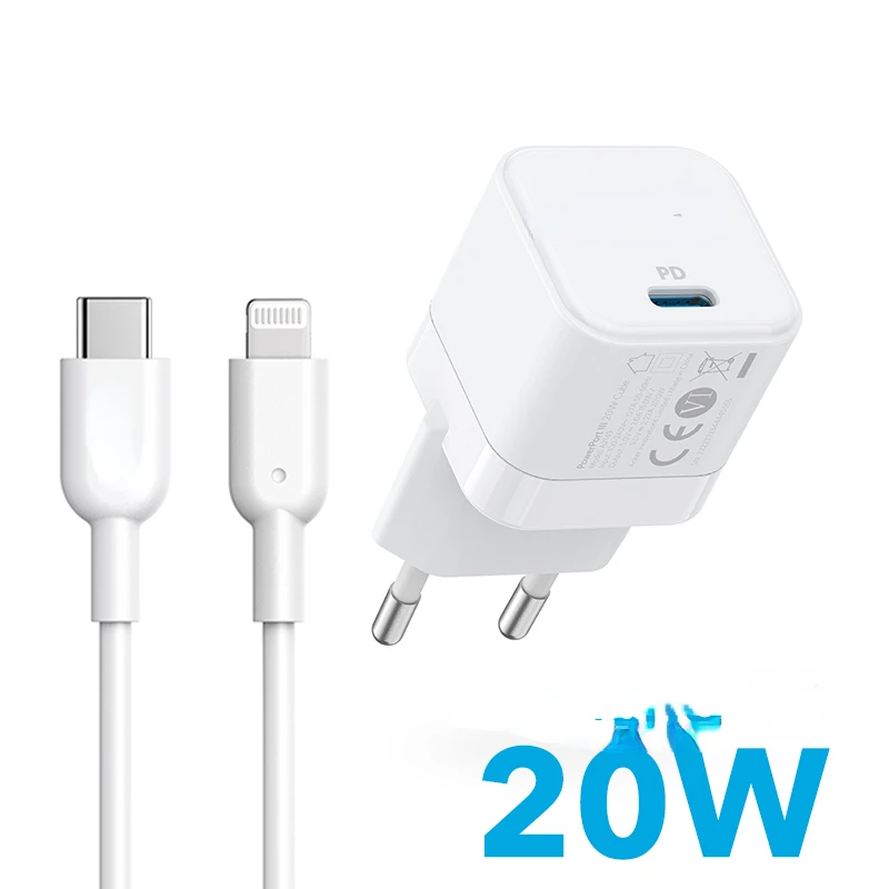 

Original for Charger for iPhone 12 20W Fast Charger PowerPort III 20W Cube Phone Charger for iPhone 11 usb c for Huawei,