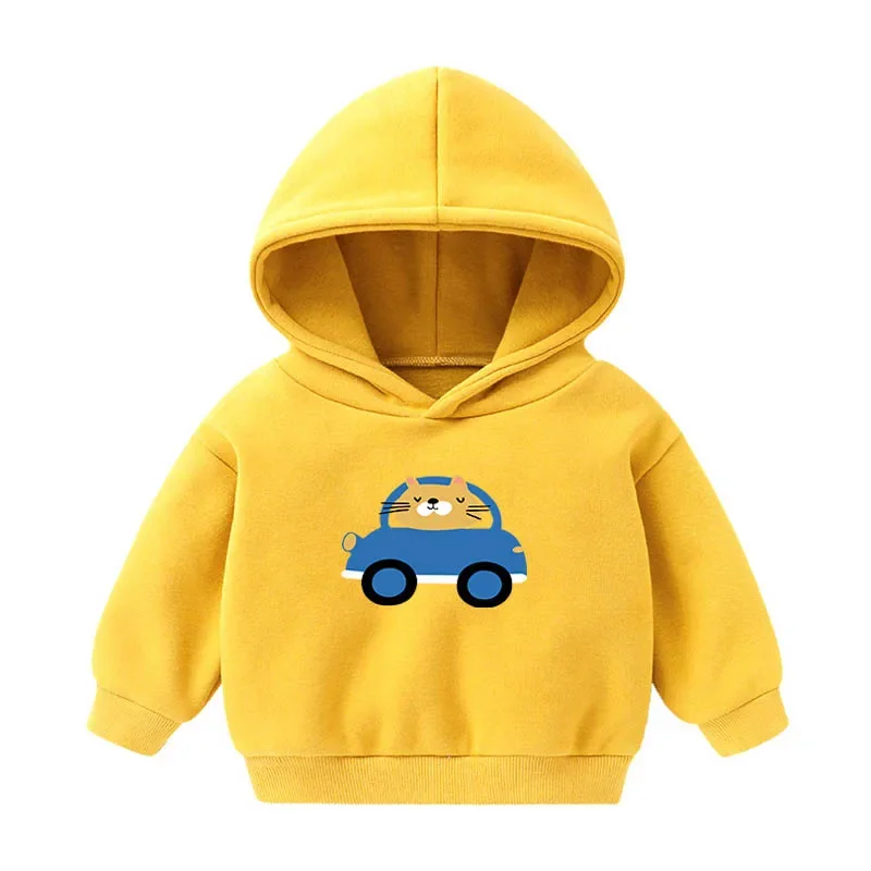 

Animal yellow Series Hoodie Kids Anime Cartoon cat Tiger Bear Children's Coat Spring and Autumn Girls Boys Sweater Casual Top