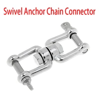 m6 swivel anchor chain connector marine silver stainless steel anchor chain connector swivel jaw double shackle for boat