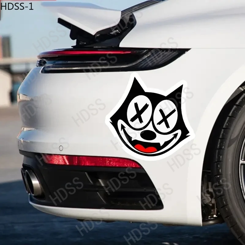HDSS-персонализированные наклейки с изображением злых кошек автомобильные