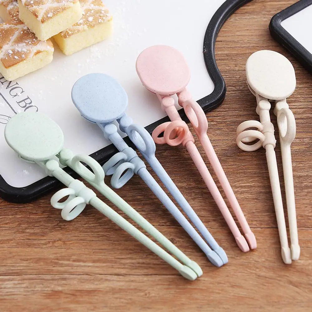 

Kid Training Chopstick Adults Beginners Learning Food Sticks Children Only Right Hand Wheat Straw Chinese Baguettes Learner Gift