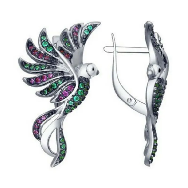 

New Style Hummingbird Earrings Simplicity Earrings Jewelry Hook Earrings Gift Cute Unique Western Style Noble Rhinestones