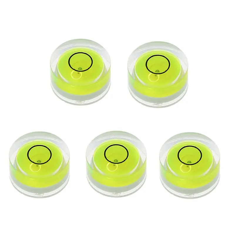 

5 Pieces Multifunctional Round Bubble Level for Tripod Phonograph Turntable Photographic Equipment Easy to Use Durable 367D
