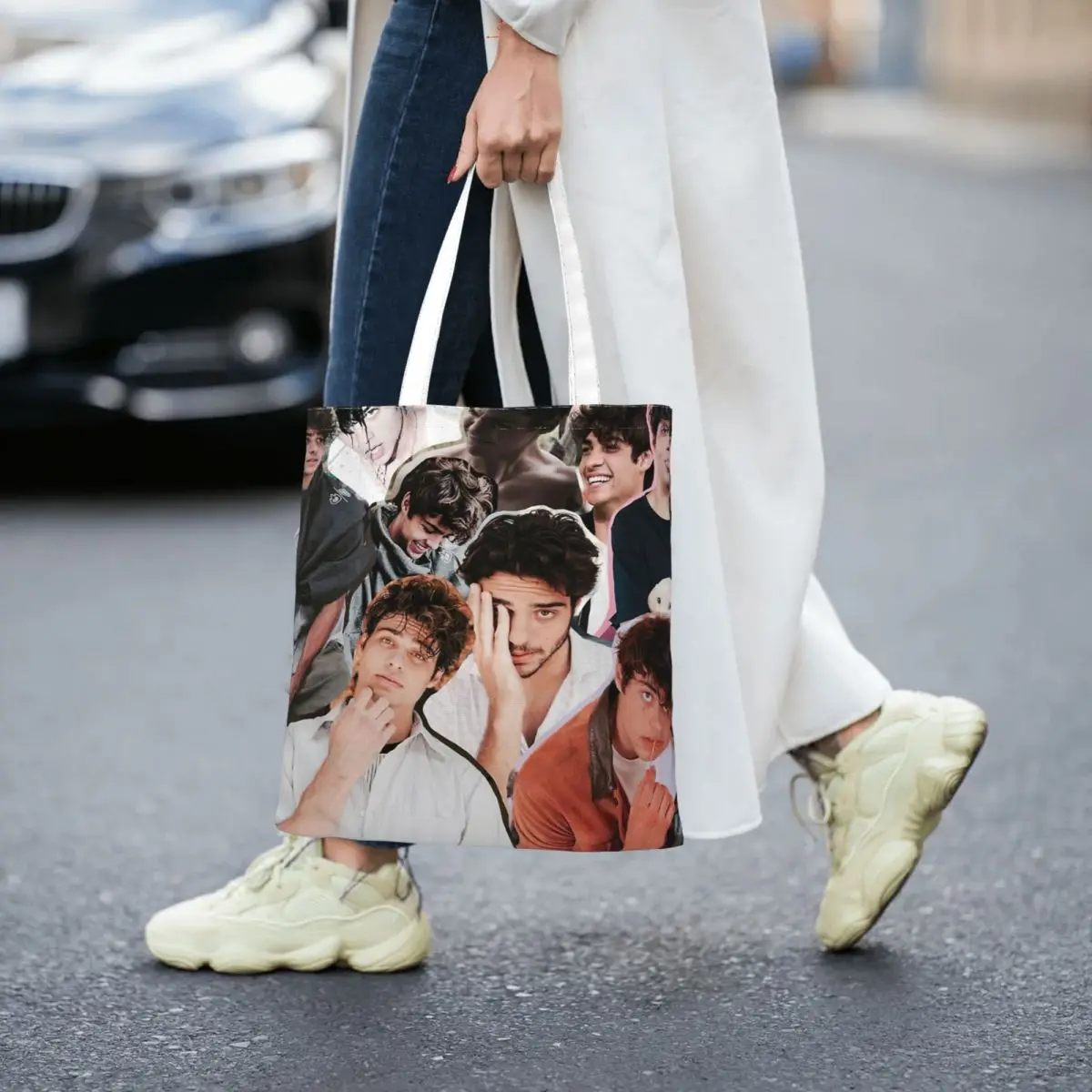 

Noah Centineo Collage Women Canvas Handbag Large Capacity Shopper Bag Tote Bag withSmall Shoulder Bag