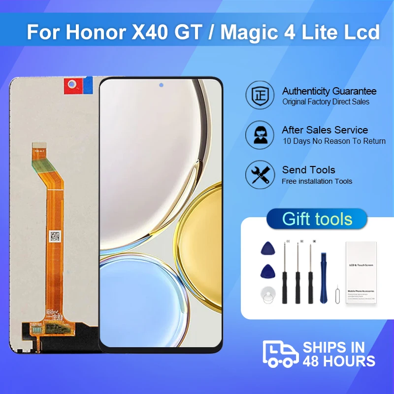

Brand New 6.81 Inch Magic 4 Lite Display For Huawei Honor X40 GT Lcd Touch Panel Screen Digitizer ADT-AN00 Assembly With Frame