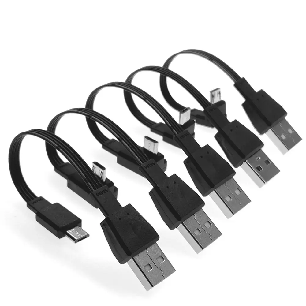 

Bis Unten Links Rechts Abgewinkelt 90 Grad USB Micro USB Stecker auf USB männlichen Daten Ladung 2A stecker Kabel 20cm 50cm für