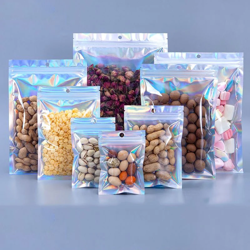 100 Упаковок Многоразовых Майларовых Голографических Пакетов С Застежкой-молнией