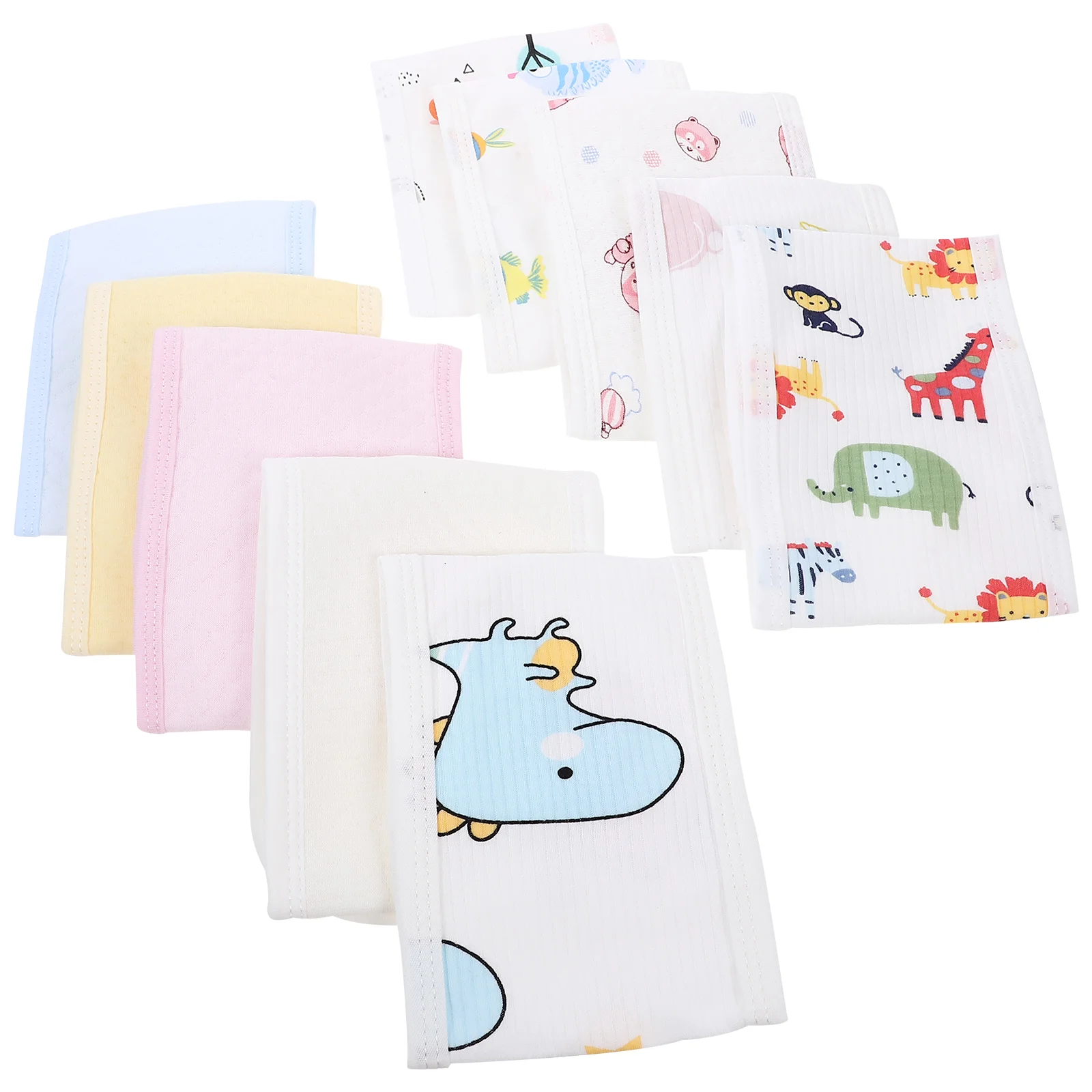 

10 Pcs Infant Belly Wraps Newborn Bands Navel Cord Cotton Baby Umbilical Straps