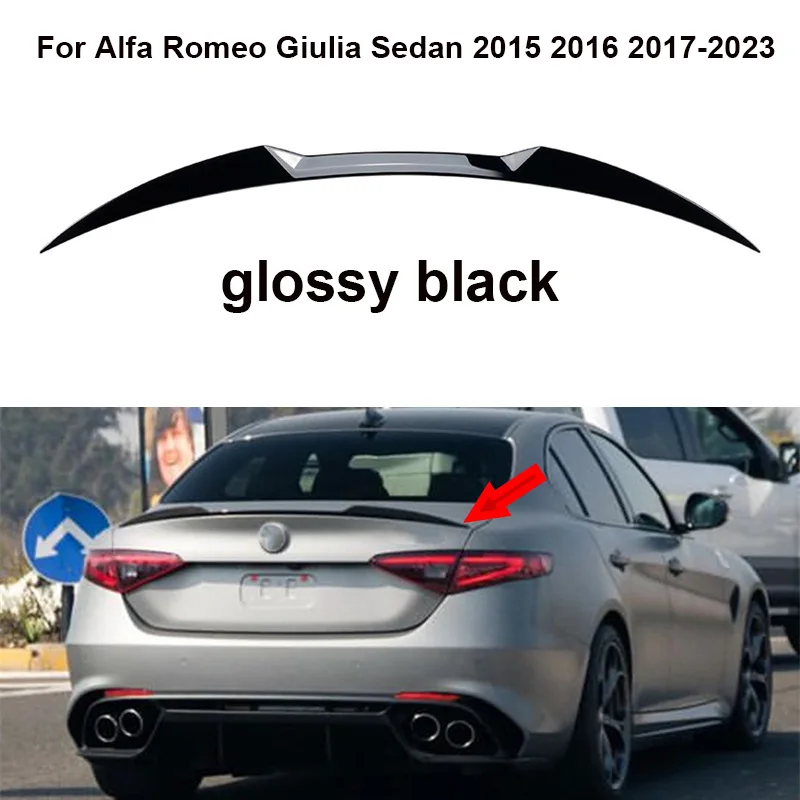 

Спойлер на крышу багажника заднего багажника для Alfa Romeo Giulia Sedan 2015-2023, разделитель на заднюю дверь, спойлер бампер утиный хвост, Утконос