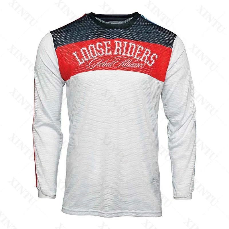 

Loose Rider Men's Long Sleeve Jersey Maillot Hombre Enduro DH Moto MX Downhill Tracksuit MTB Mountain Bike Breathable Shirt