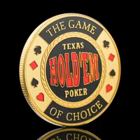 gold plated the game of choice texas holdem poker card guard lasvegas fichas challenge coin premier souvenirs collectible coins