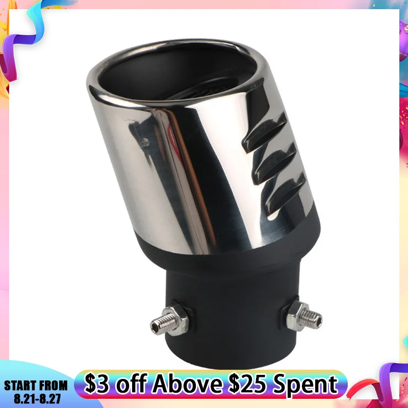 

Universal Car Exhaust Pipe Muffler Tail Pipe Outlet Nozzle End Belt Net Auto Exhaust System Oval ID 60mm Stainless Steel