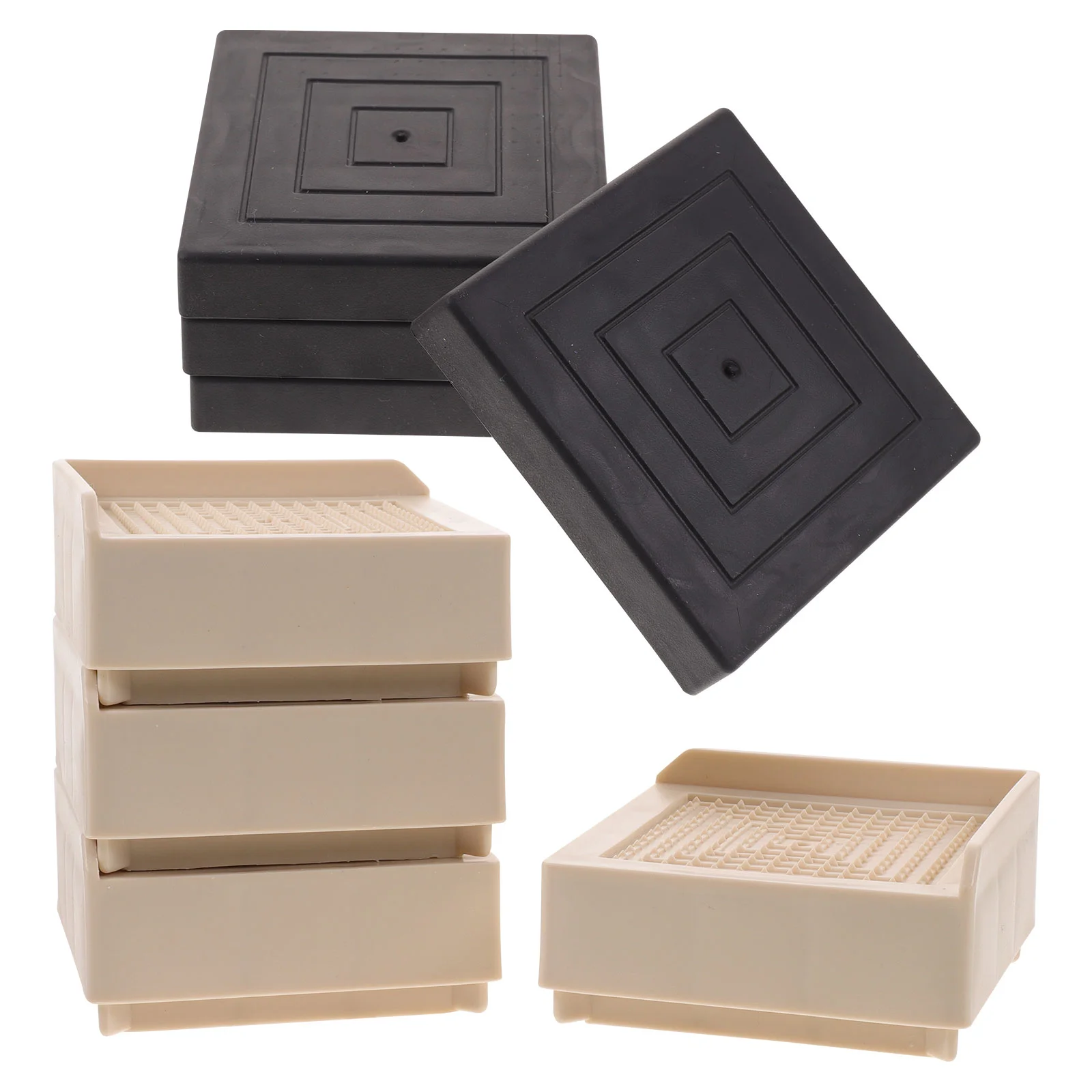 

4 Pcs Bed Raisers Blocks Bed Mat Lifter Risers Floor Couch Raisers Blocks Table Chair Height Sofa Feet Pad Desk