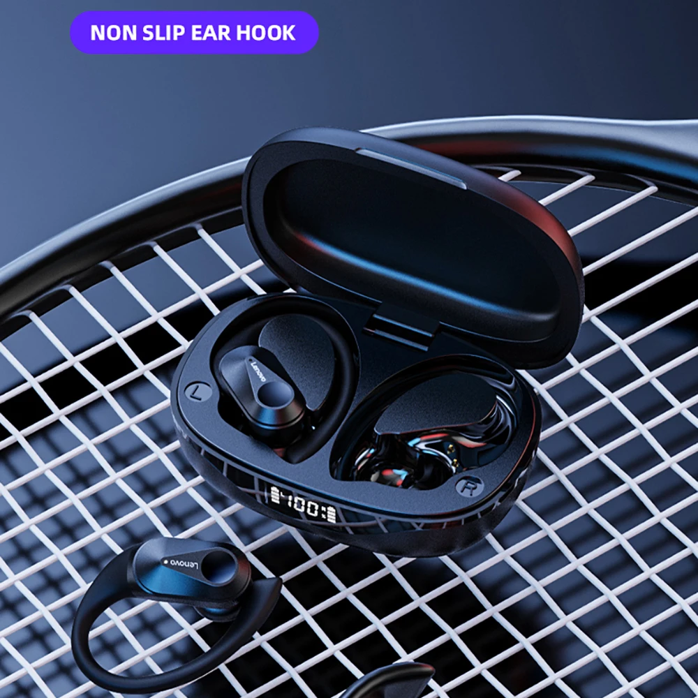 Спортивные Bluetooth-наушники Lenovo LP75 BT 5 3 с дисплеем питания и микрофоном