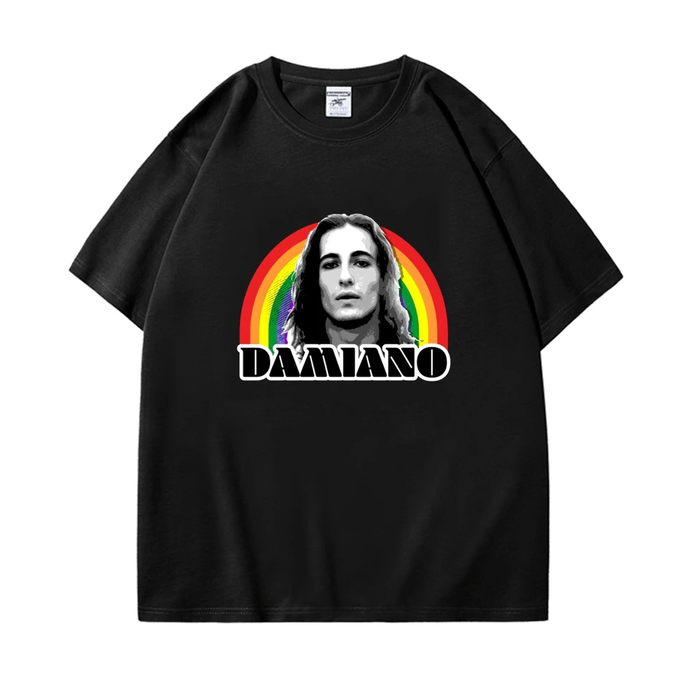 

Maneskin Hip Hop Print T Shirt Goth Harajuku T-shirt Casual Cotton O-collar Short Sleeved Tshirt Street Hip Hop Y2k Top Tees Men