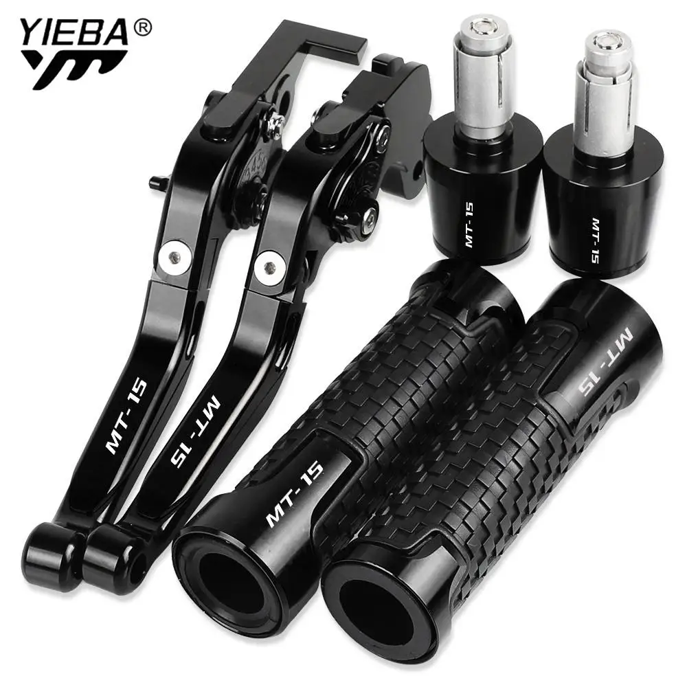 

MT 15 Motorcycle Aluminum Brake Clutch Levers Handlebar Hand Grips ends For YAMAHA MT15MT-5 2015 2016 2017 2018 2019