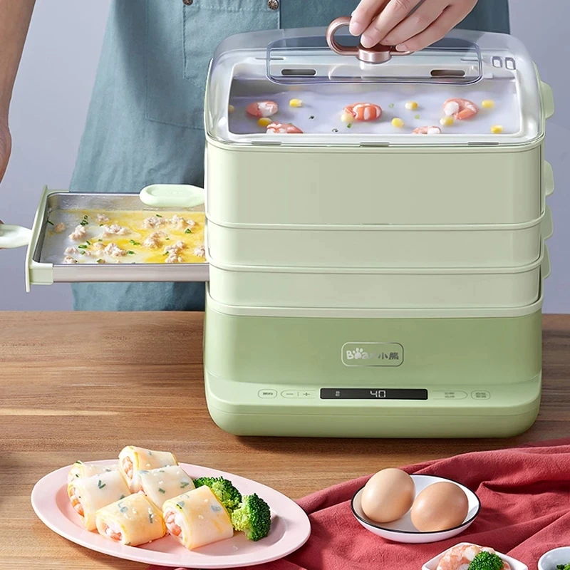 

3 Layers Guangdong Rice Roll Electric Steamer Rice Roll Machine Multifunctional Breakfast Machine