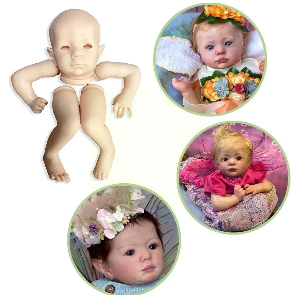 

20 Inch Reborn Kit Elf-fee Unfinished Unpainted Parts Lifelike Body Vinyl Silicone Fair Body Full Elf L7s9