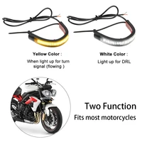 pack of 2 motorcycle lights bar waterproof self adhesive flowing motorbike lamps signal replacement upgrade accessories