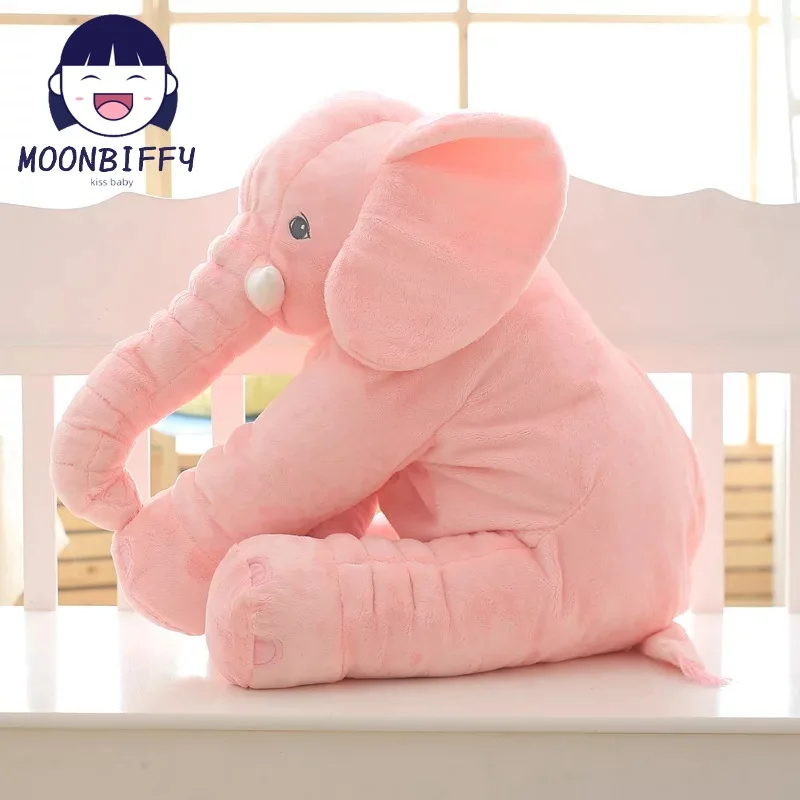 

40cm/60cm Height Large Plush Elephant Doll Toy Kids Sleeping Back Cushion Cute Stuffed Elephant Baby Accompany Doll Xmas Gift