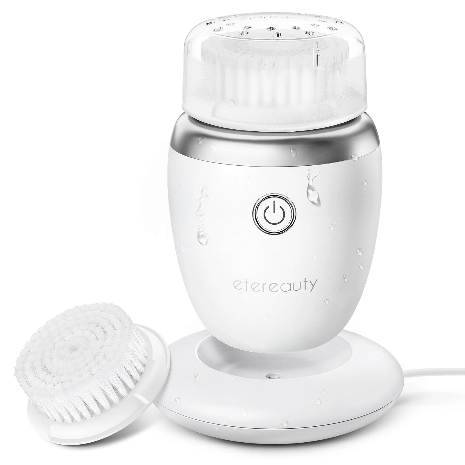

ETEREAUTY E9 Electric Cleansing Brush Rechargeable 3 Settings Cleansing Massaging Machine with 2 Brush