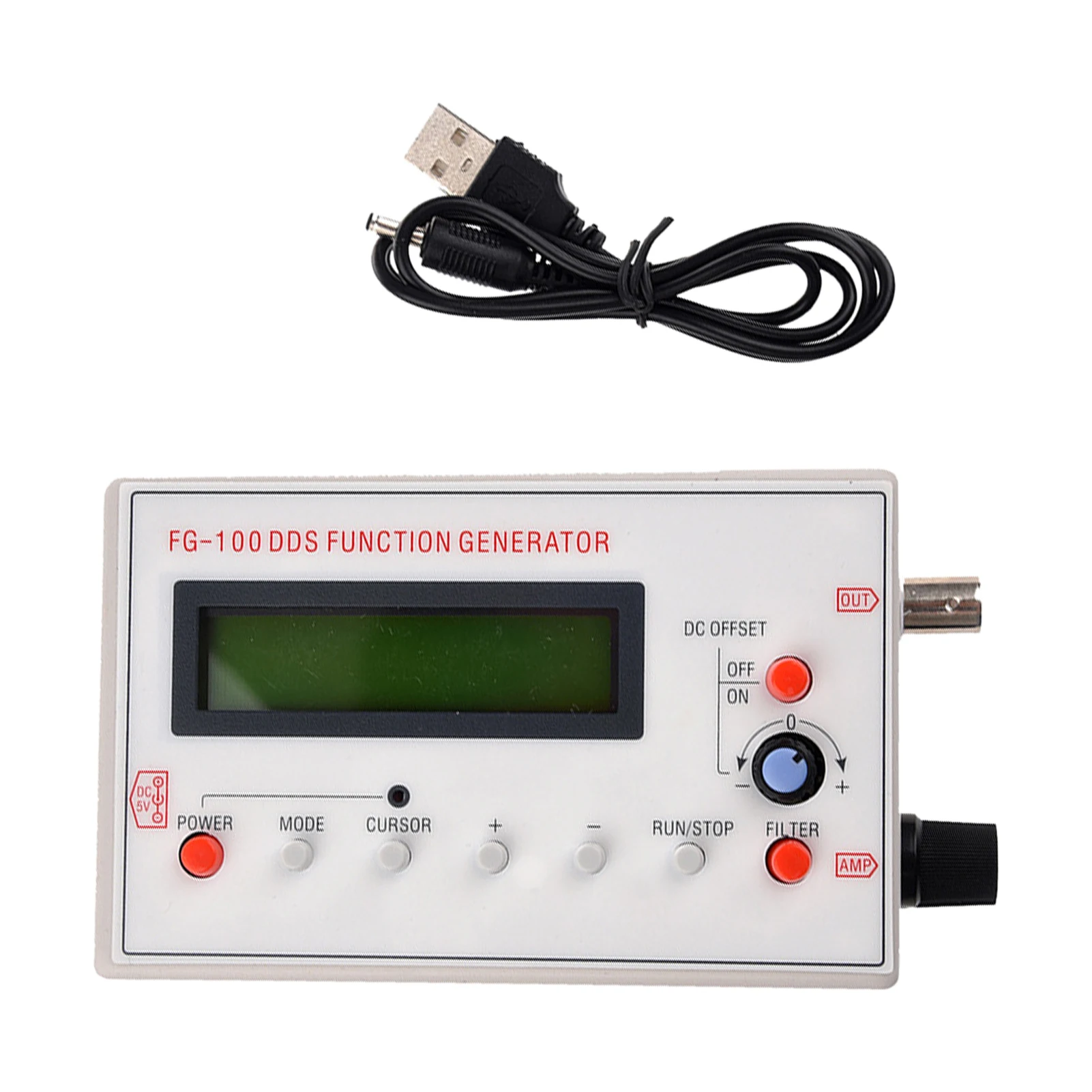 

FG-100 DDS Sine Wave Meter Accessories Machine Practical Function Signal Generator Stable High Precision Portable Source Tool