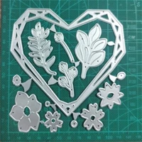 love heart frame flower leaf 2022 new arrivals metal cutting dies scrapbooking decoration embossed album card diy handicrafts