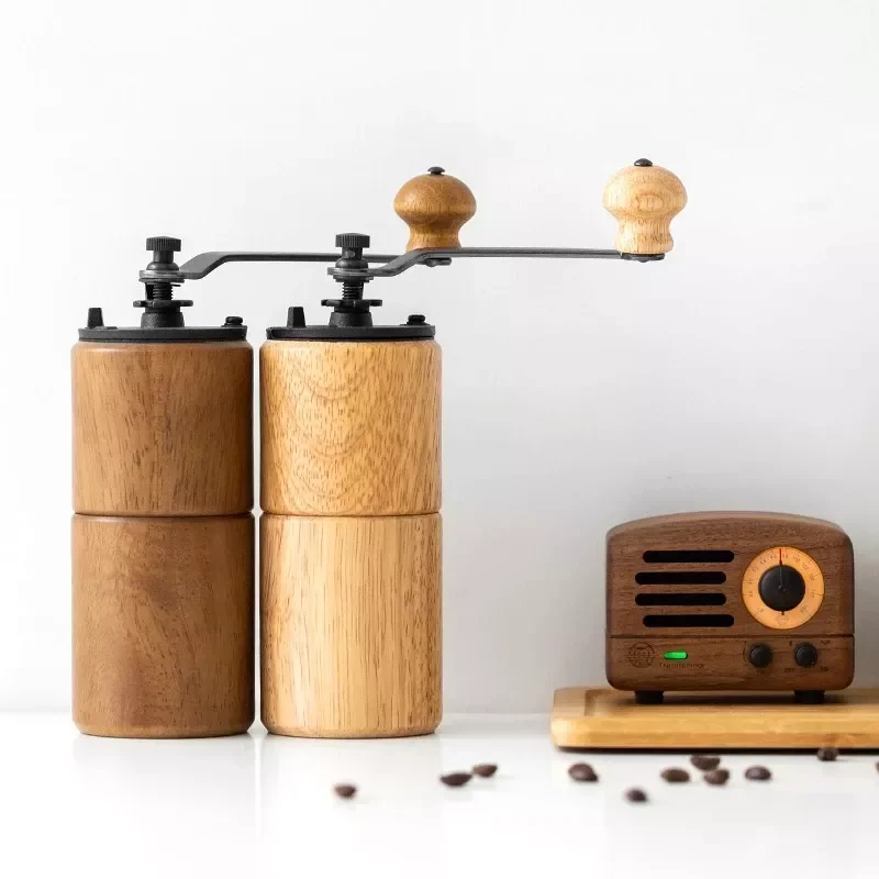 

Wood Retro Manual Coffee Grinder Hand Handmade Coffee Bean Burr Grinders Mill Kitchen Tools Grinders Coffee Accessories Dropship
