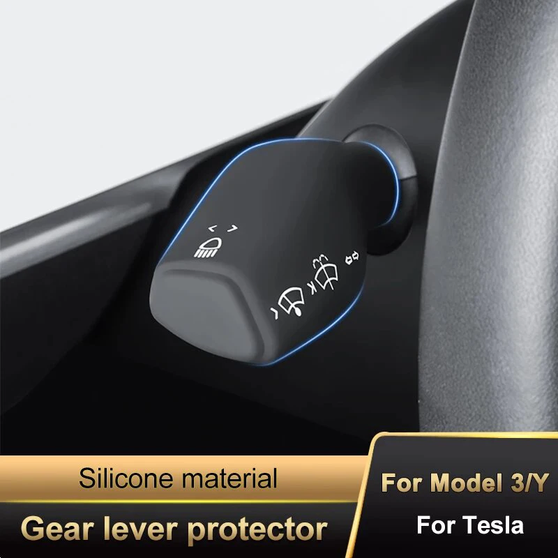 

For Tesla Model 3 Y Gear Lever Cover Gear Handle Paddle Wiper Protection Sticker Modification Ya Accessories Shift Lever Cover