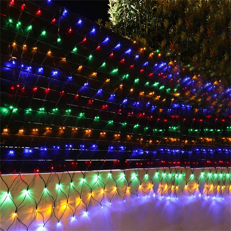 3X2M Солнечные сетчатые фонари Наружный сетчатый светильник 204LED
