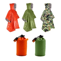 emergency raincoat aluminum film rain poncho cold insulation reusable rainwear blankets survival tool camping accessories