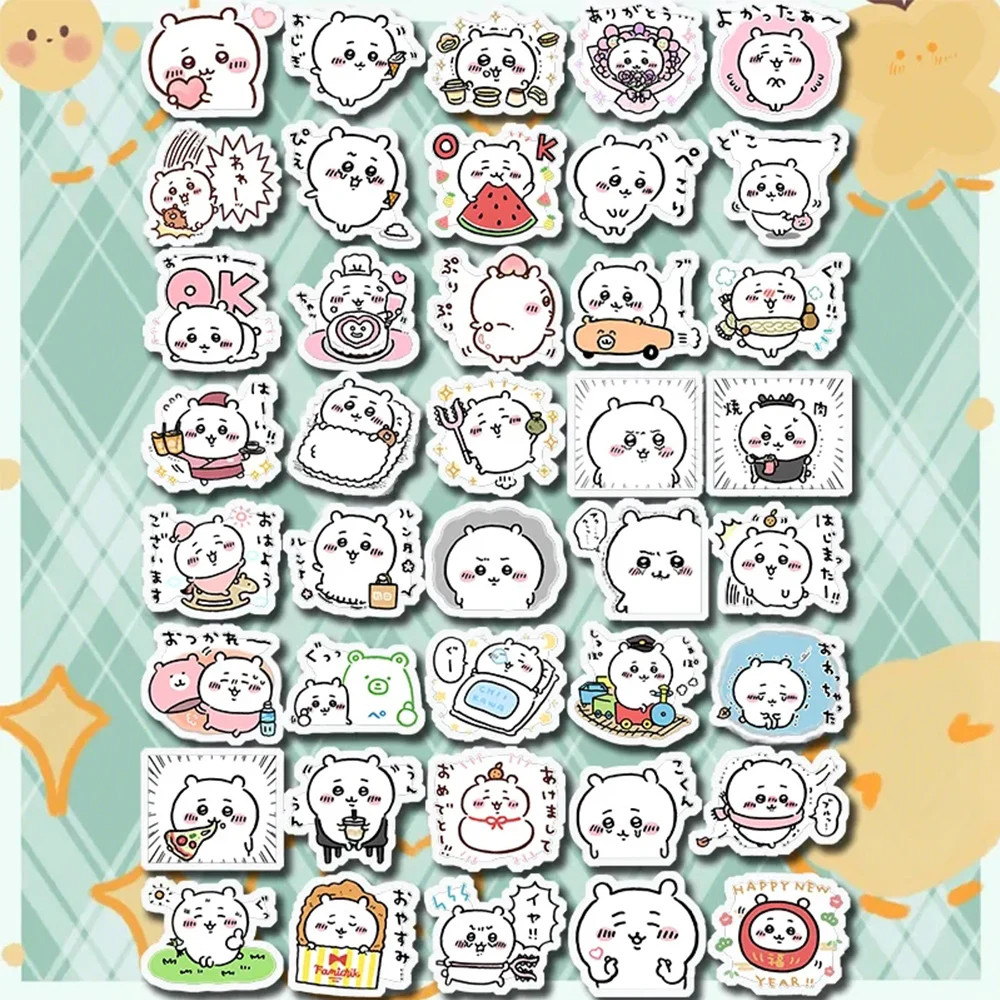 

39pcs Chiikawa Stickers Hachiware Usagi Momonga Kurimanju Sticker Notebook Suitcase Phone Stationery Kawaii Decorative Decal Toy