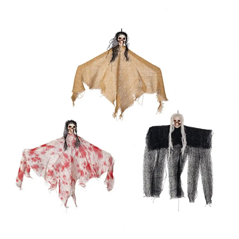 

Hanging Prop Realistic Spooky Halloween Hanging Ghost with Skull Grim Reaper Decor Outdoor Party Props Patio Decoration Hanging