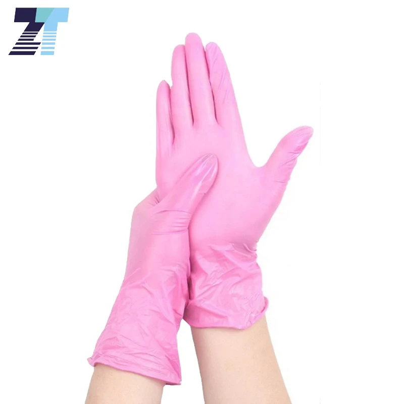 

100pcs Disposable Gloves Blue Black Pink Latex Free Woman Home Workplace Safety Elastic Glove Synthetic Nitrile Vinyl Glove