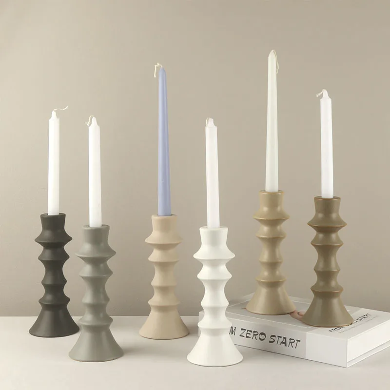 

Candle Holder Nordic Home Decoration Ceramic Candles and Supports Candlesticks Home Decorative Candles Wedding Centerpiece Gifts