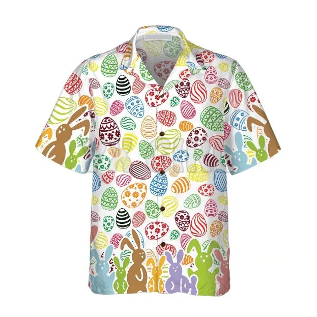 Bunnies In Galaxy Hawaiian Shirt 3D All Over Printed Hawaiian Shirt Men's For Women's Harajuku Casual Shirt Unisex
