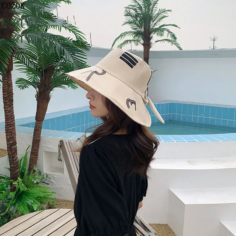 2022 Summer Sunshade Sunscreen And UV Protection Casquette Femme Fashion Wild Bucket Hat Deportes Y Ocio Fascinator Gorros Cap