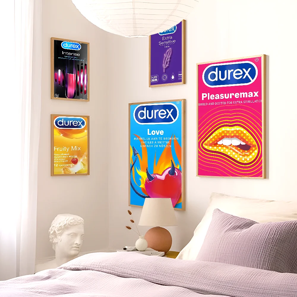 D-Durex Сексуальный Презерватив Классический Аниме Постер Наклейка Водостойкая