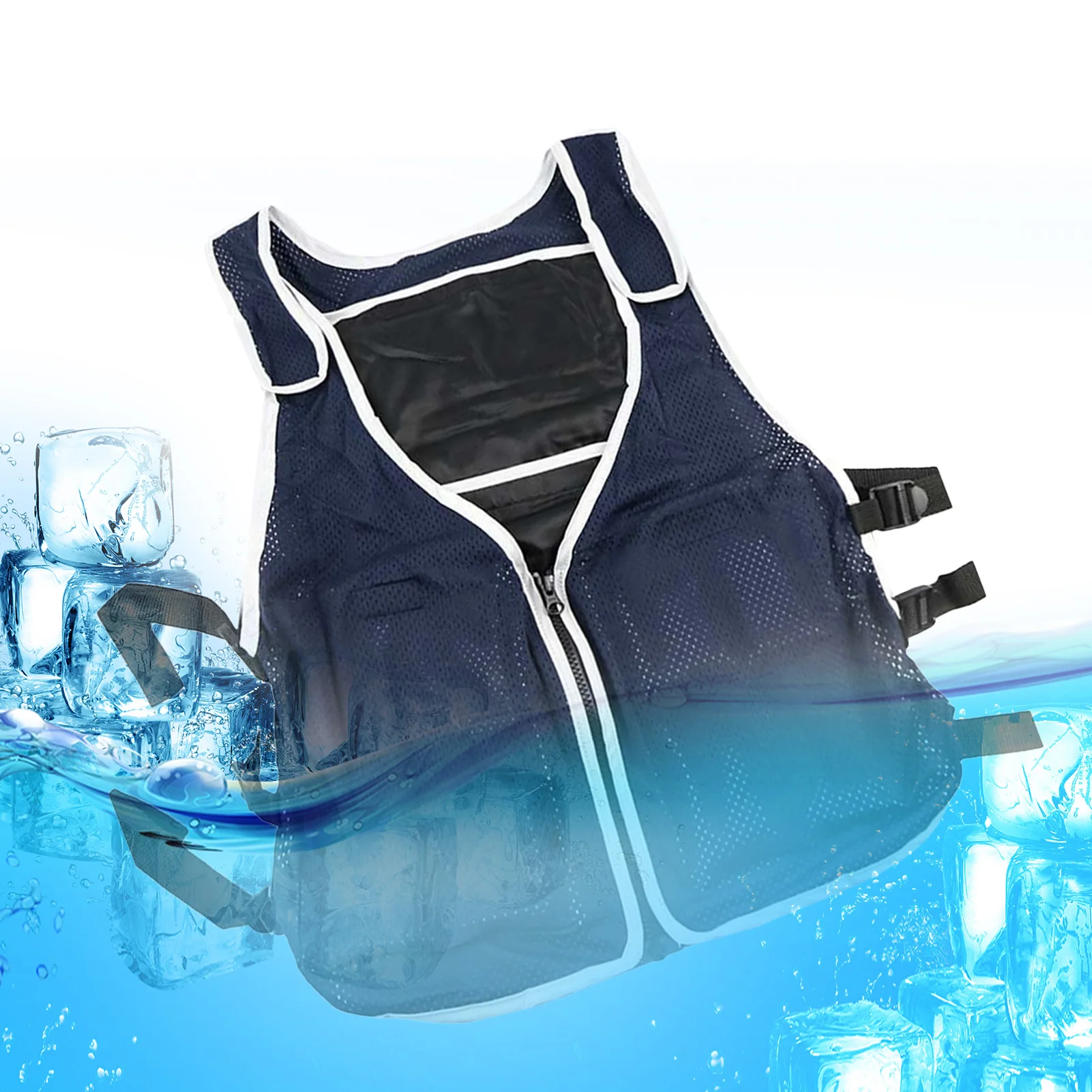 

Summer Cooling Vest Adjustable Cool Protective Vest With Set Of 4 Cooling Packs For Hiking Backpacking Fishing Running Riding